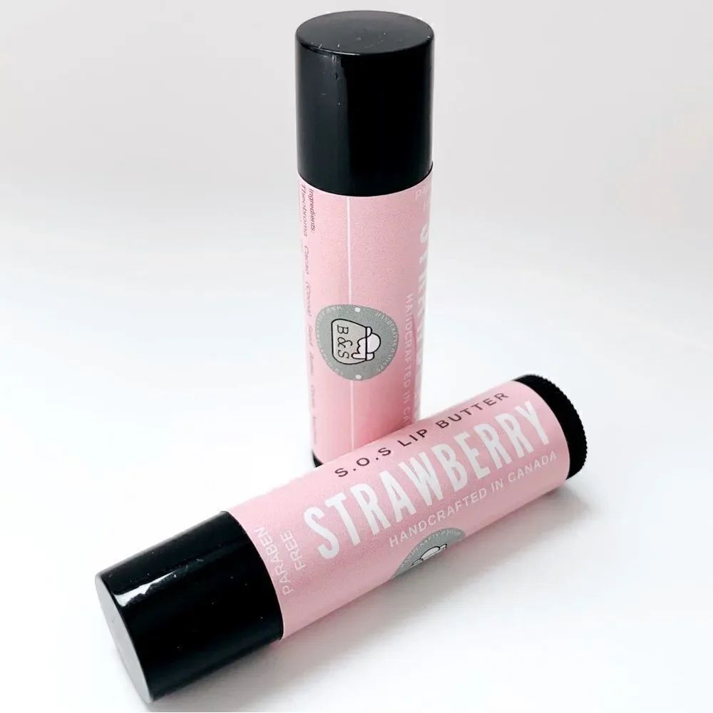 ✨HOST PICK 🍓Two Handcrafted S.O.S Lip Butter Sticks Strawberry - Picture 5 of 10
